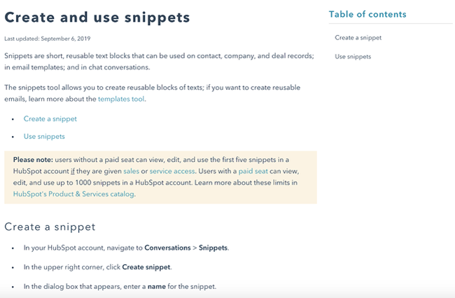 Create and use snippets